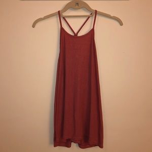 Burnt red/orange racer back tank top